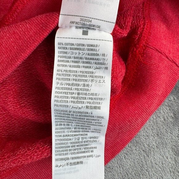 Hollister Sweatshirt Womens Medium Red Number 9 Spellout Sequin Y2K - Picture 8 of 10